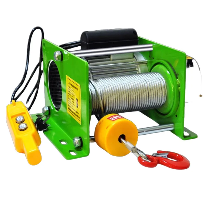 1800W 220V Elektrische Winde 400-800KG Elektrische Hebemaschine 30M Stahldrahtseil Ankerwinde Wicklung Motor Aufzug Haushalt Gebäude Kran Image