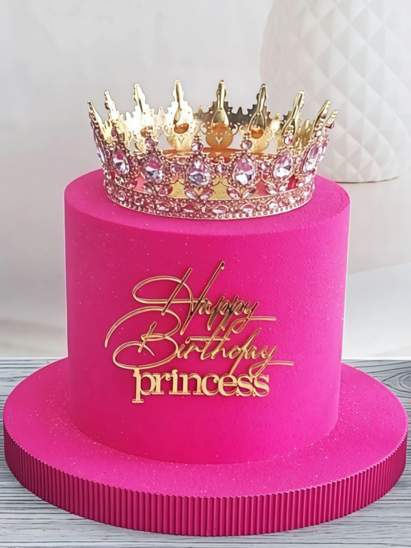 3 Stück PMMA-Kuchenaufsatz „Geburtstagsprinzessin“ – Buchstabendekoration für Geburtstagsfeiern, Backzubehör und Weihnachtsgeschenke Image