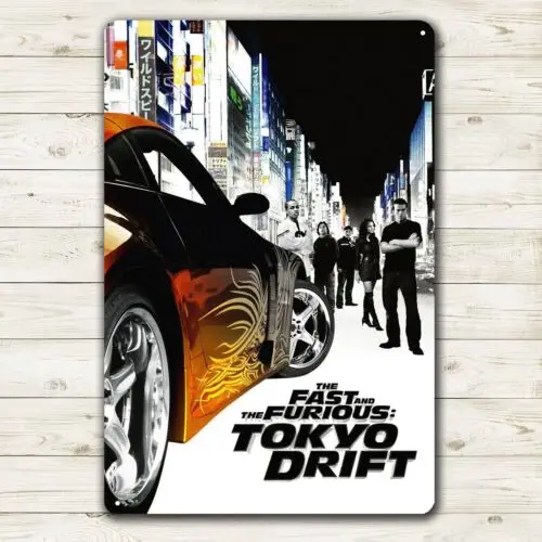 The Fast And Furious Tokyo Drift Movie Metallplakat Blechschild 20x30cm Plakette -Aluminium