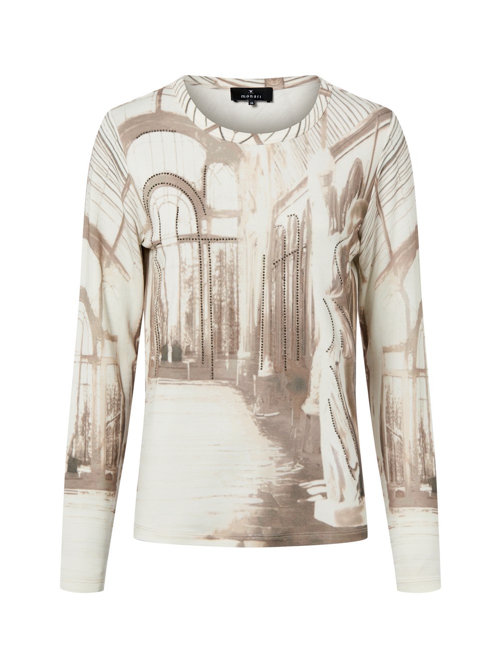 Monari Langarmshirt Damen ecru, 36 Image