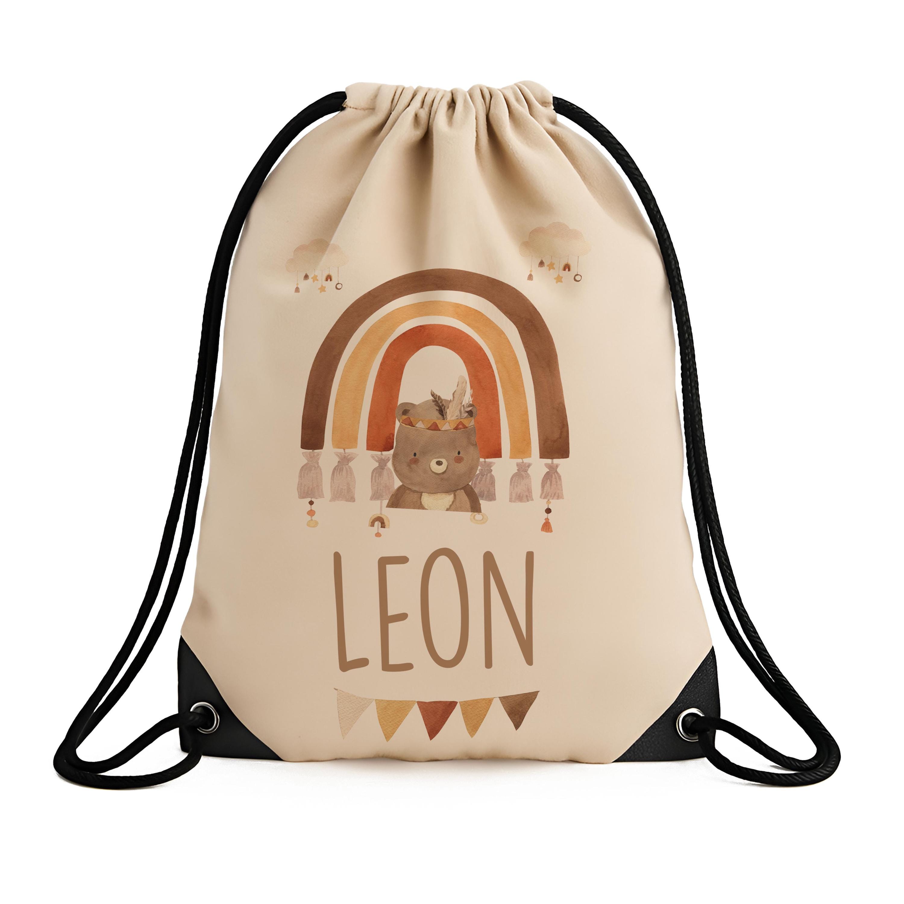 Borsa da palestra personalizzata per bambini | Borsa da palestra con nome | Borsa sportiva per l'asilo | Regalo per il ritorno a scuola | Personalizza