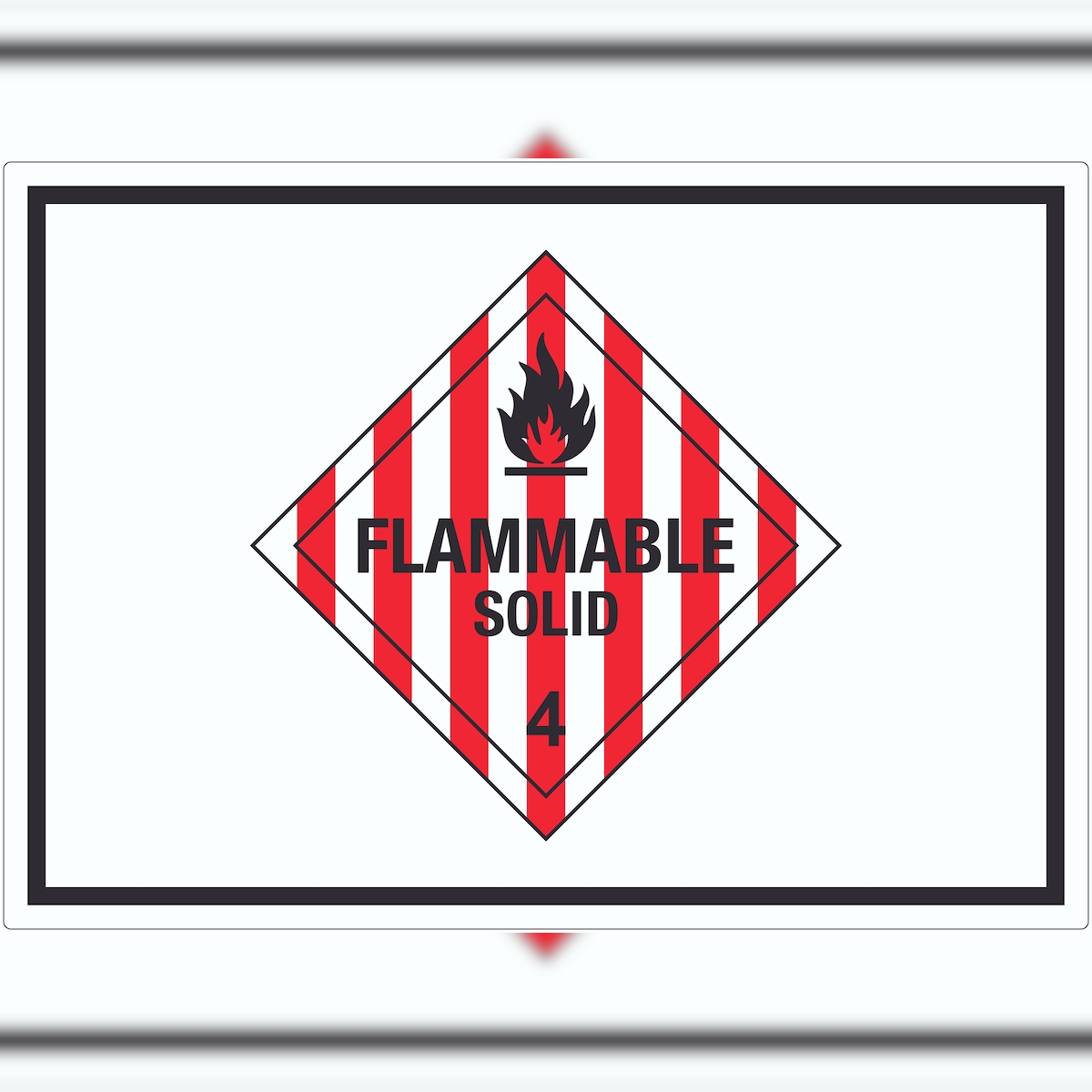 HB-Druck Aufkleber Entzündbare feste Stoffe Symbol Flammable Solid A6 (105x148mm) Image