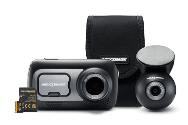 Nextbase 522GW Pro Package – 2K Front & Rear Dash Cam, Dual Channel + 128GB SD, WiFi, Parking Mode, Bluetooth, GPS, SOS