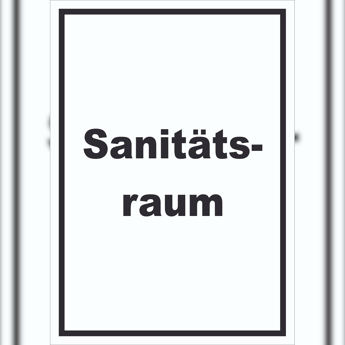 HB-Druck Sanitätsraum Schild mit Text Krankenzimmer hochkant A1 (594x841mm) Image