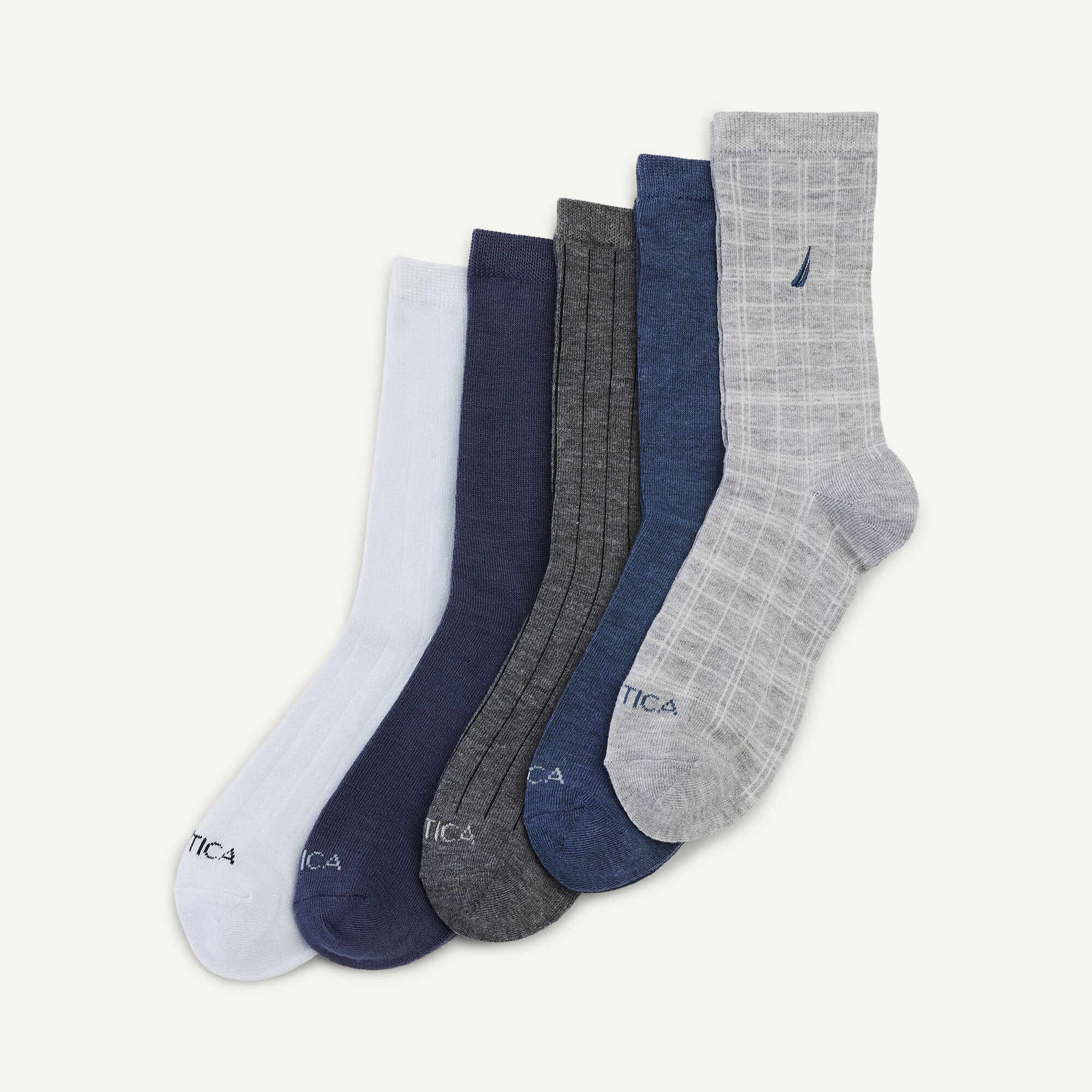 Nautica Women's Heather Dress Socks, 5-Pack 064 (Off Black), OS