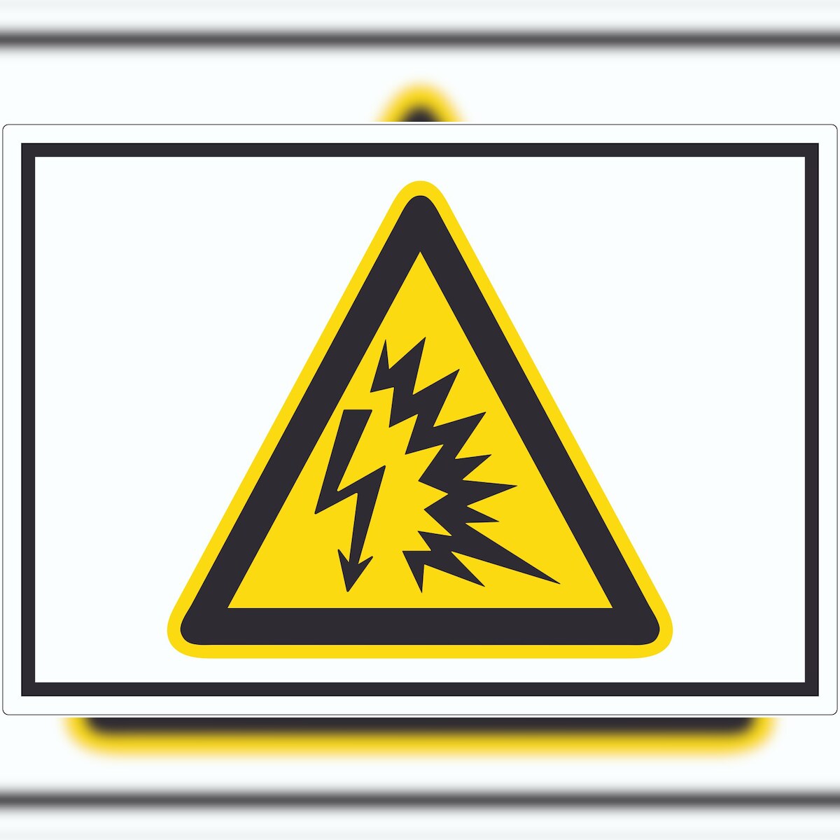 HB-Druck Achtung Lichtbogen Symbol Aufkleber A0 (841x1189mm) Image
