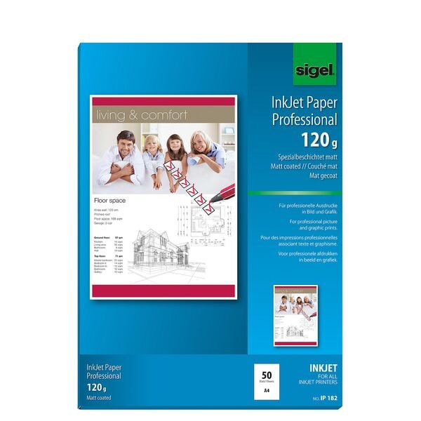 Sigel Fotopapier Professional DIN A4 120 g/m² 50 Blatt Image