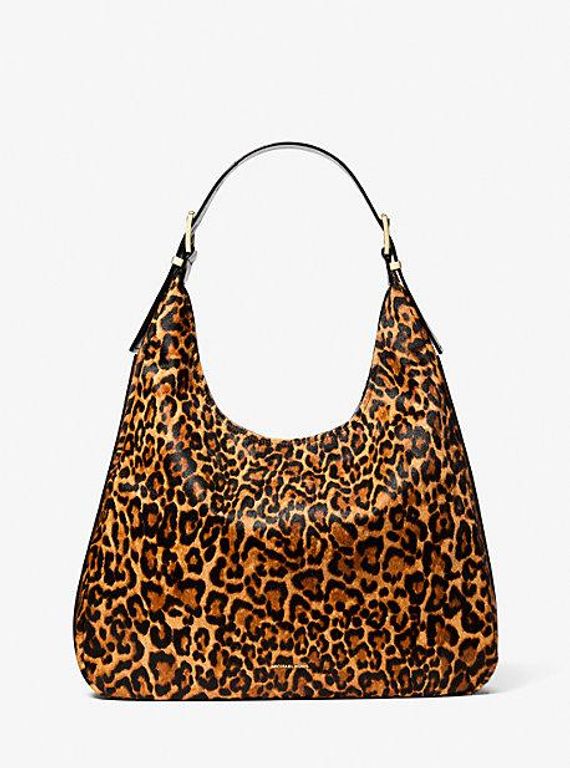 Mk Nolita Large Leopard Print Calf Hair Shoulder Bag - Brown - Michael Kors Shoulder Bags