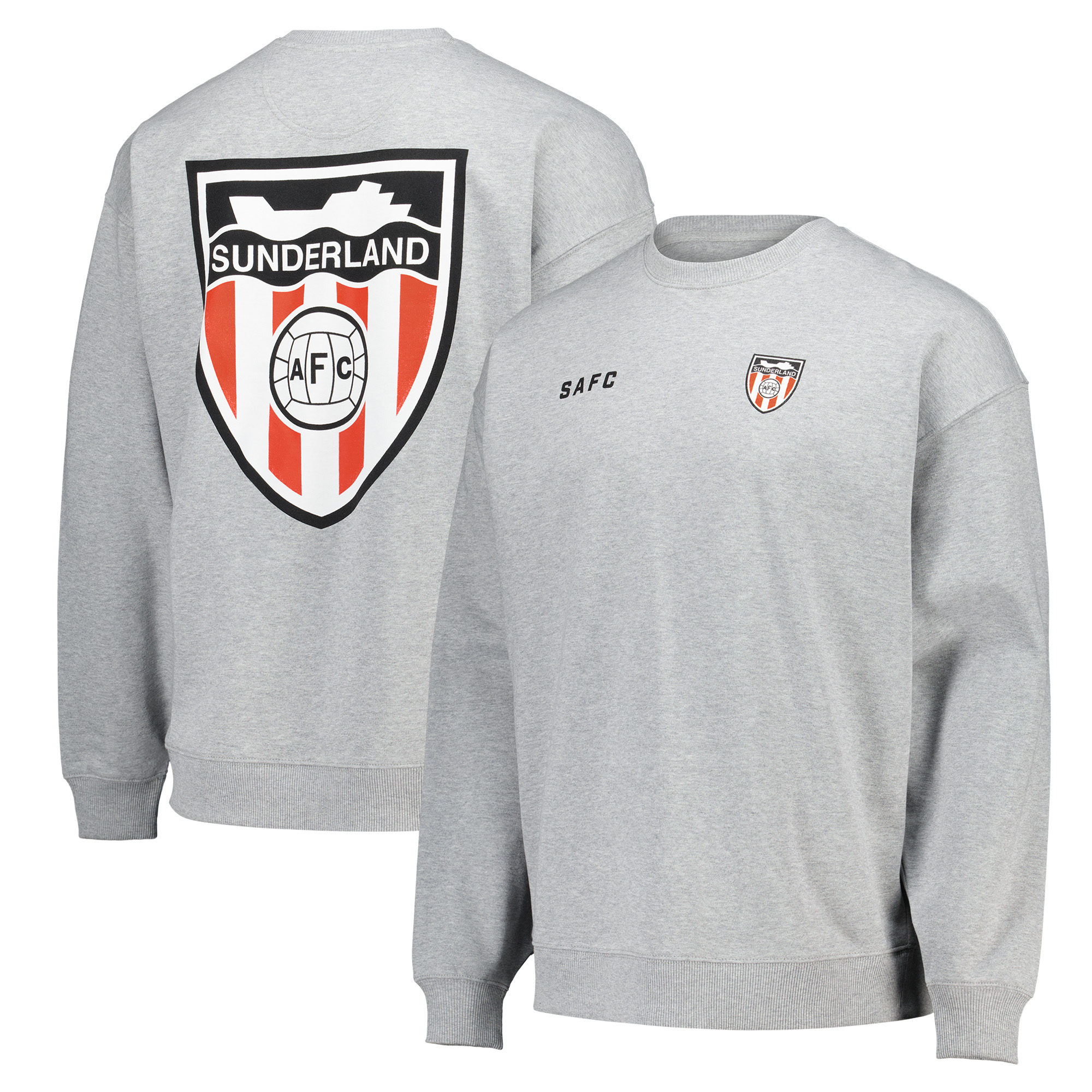 Sunderland Ship Crest Sweatshirt – Cool Heather Grey – Herren Image