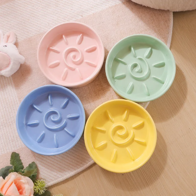 Bol de nourriture lente pour animaux de compagnie, bol de nourriture pour chat empêche le basculement du bol à boire du chat, bol pour chien, bol de nourriture, nourriture lente pour animaux de