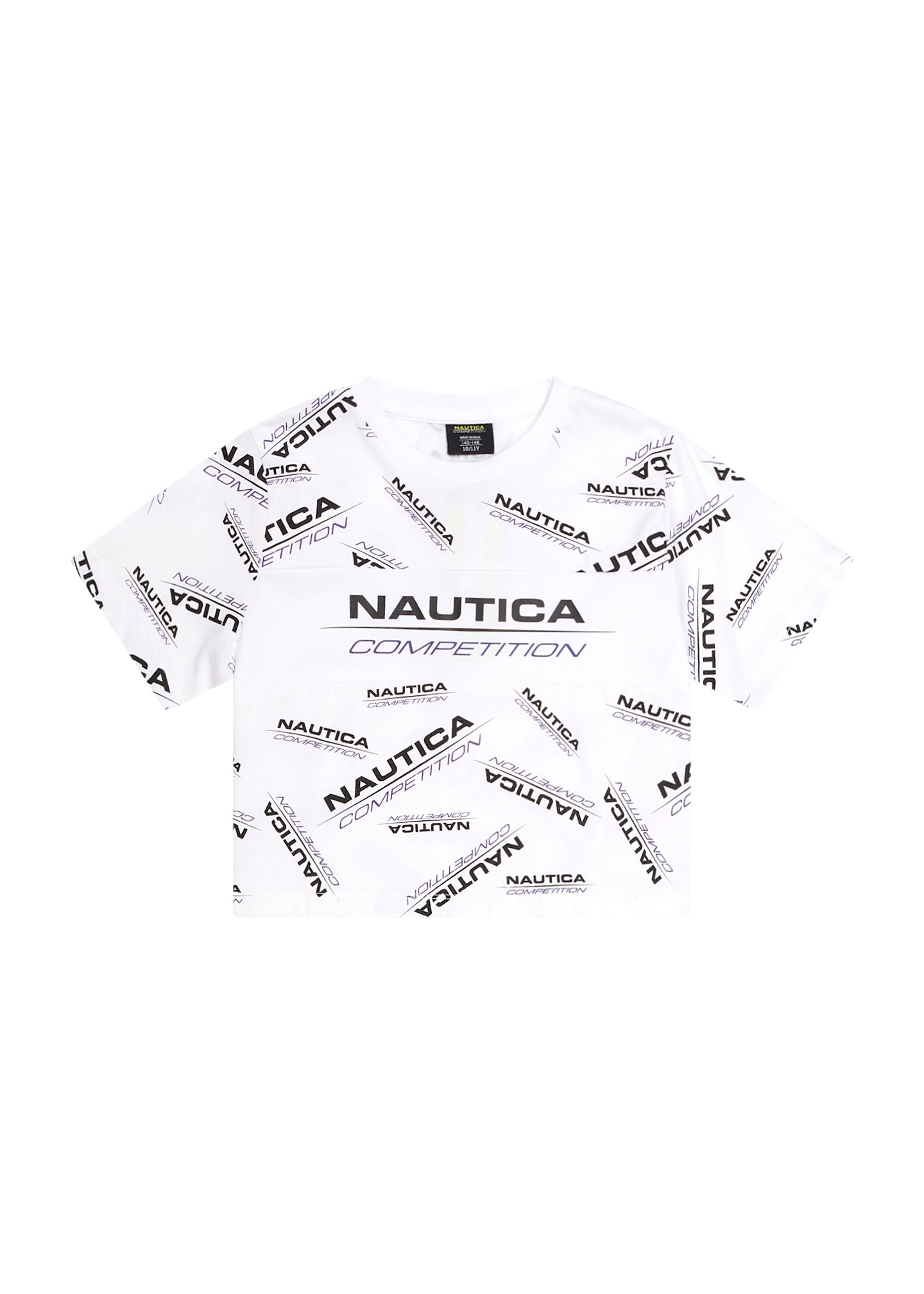 Nautica Competition Girls Ripa Cropped T-shirt - White Cotton - Size 8-9Y | Nautica Competition Sale | Discount Designer Brands
