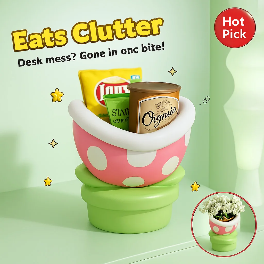 20,3 cm große Vase aus Kunstharz – dekorativer Mehrzweck-Blumentopf und Aufbewahrungsbehälter für Zuhause oder Büro Image