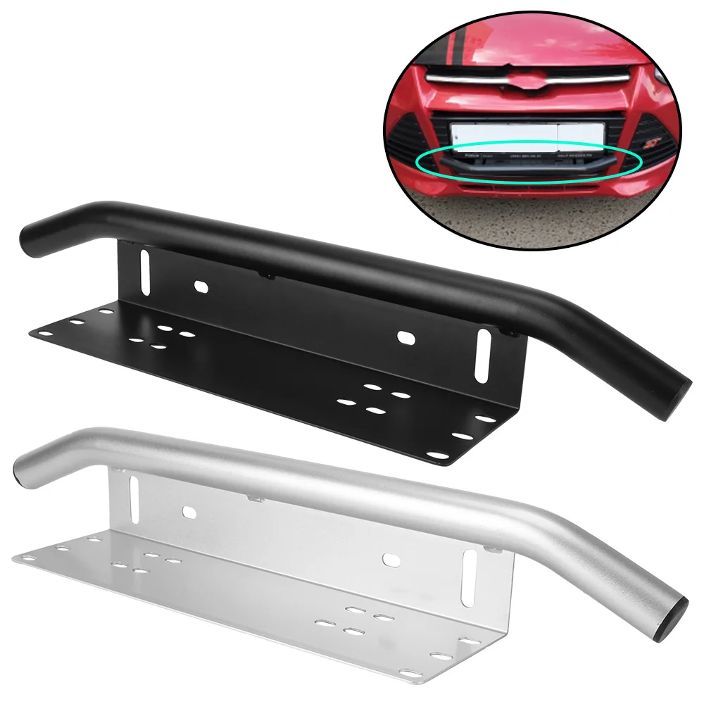 Supporto per telaio per barra luminosa a LED fuoristrada in alluminio Paraurti anteriore Targa per SUV Portalampada Staffa di montaggio universale per luce di legna