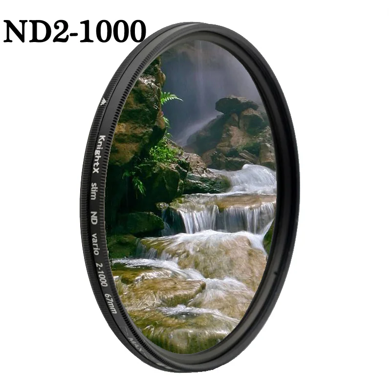 KnightX ND2-1000 Einstellbare Neutral Density DSLR Kamera Objektiv Filter Zubehör 52 Für Nikon Zubehör mm 67 mm 58 mm Image