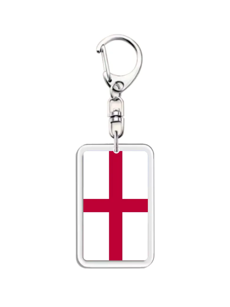 1 x Schlüsselanhänger mit England-Flagge, Acrylmaterial, UV-Druck, Schlüsselhalter für Zuhause, Garten, Outdoor, Sport, Bar, Party Image