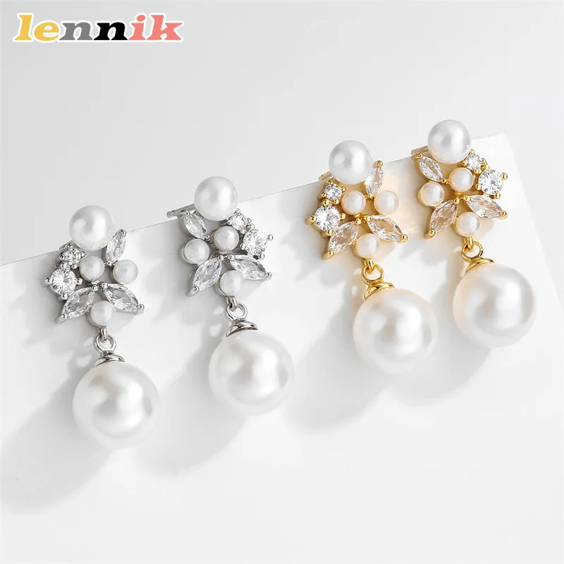 LENNIK Neue koreanische Temperament Internet Celebrity Ohrringe, langer Stil mit High-End- und Grand-Feeling, Hot Sale Damenohrringe Image