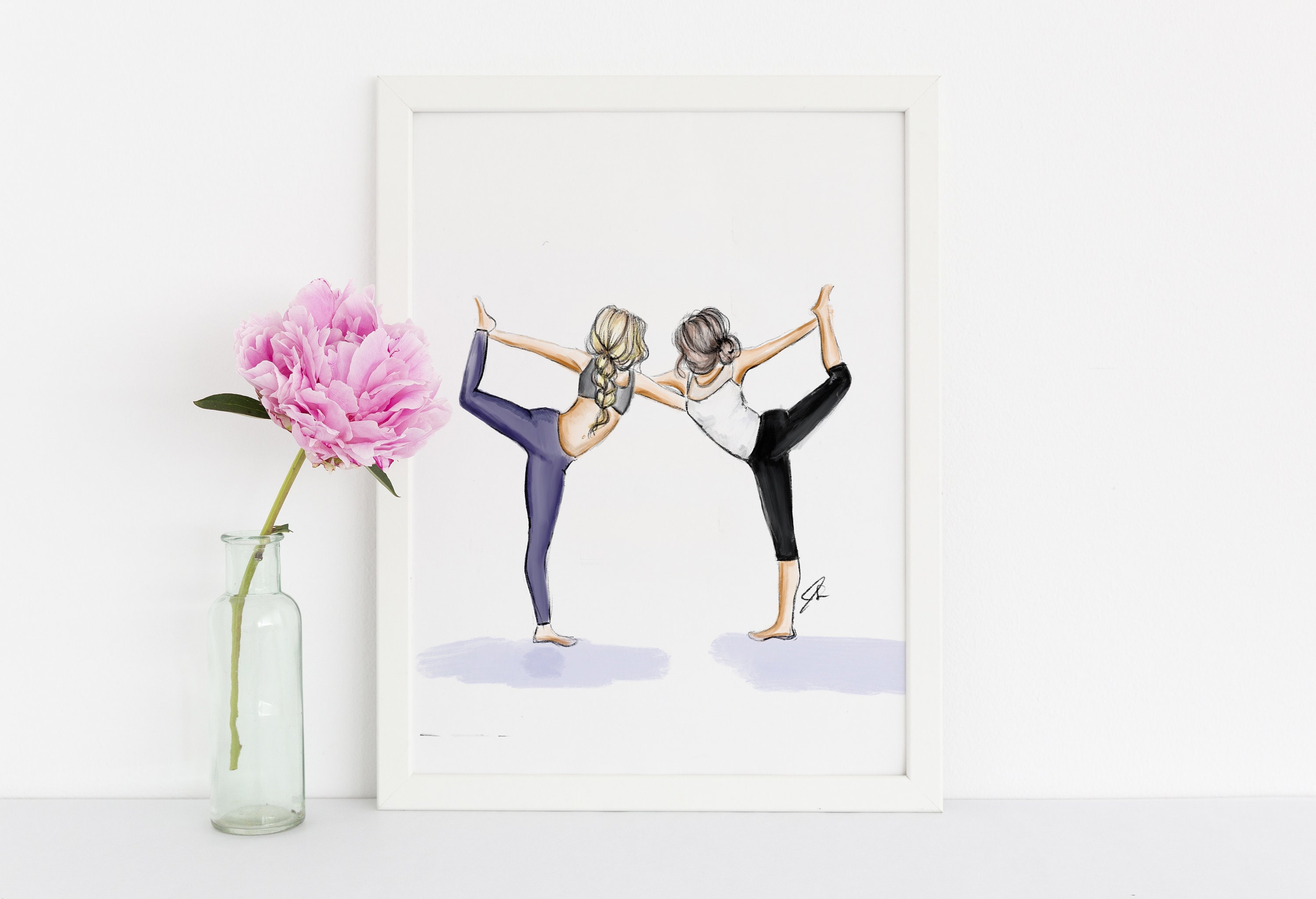 Atto di equilibrio (Stampa di illustrazione di moda) (Arte dell'illustrazione di moda - Stampe di schizzi di moda - Decorazione per la casa) Di Melsy'