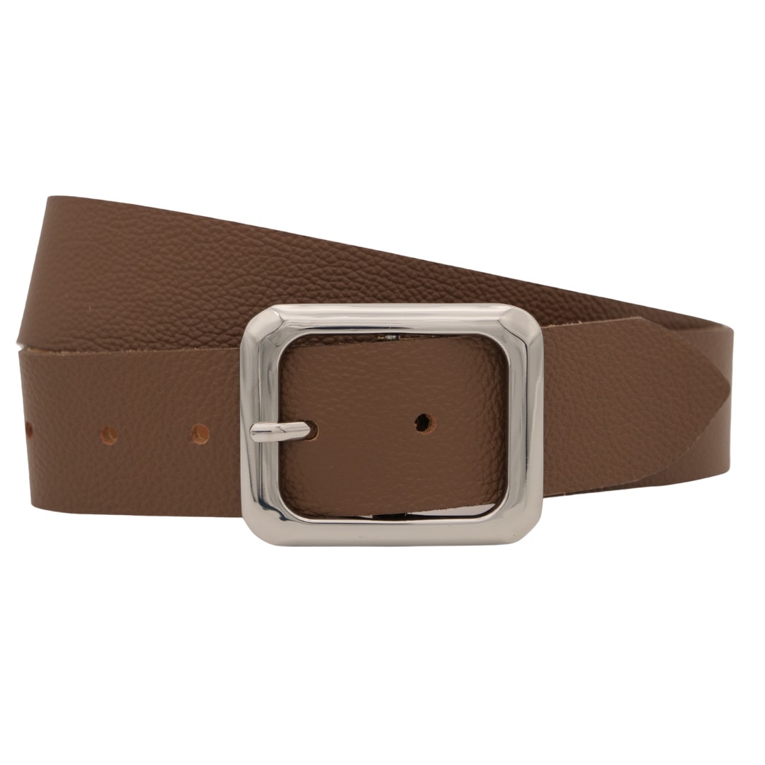 Ledergürtel ANNAMATONI "AnnaMatoni Ledergürtel Karu Ledergürtel Karu", Damen, Gr. TW115 - 130cm Gesamtlänge, braun (braun 690), 100% Leder, Gürtel Ledergürtel