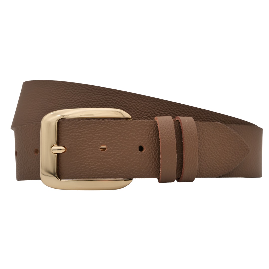 Ledergürtel ANNAMATONI "AnnaMatoni Ledergürtel Fina Ledergürtel Fina", Damen, Gr. TW115 - 130cm Gesamtlänge, braun (braun 690), 100% Leder, Gürtel Ledergürtel