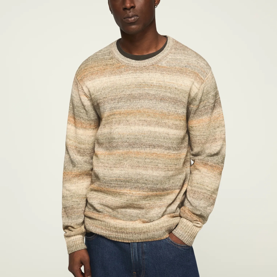 Lucky Brand Space Dye Crew Neck - Men's Clothing Outerwear Tops Sweatshirts Crewneck Hoodies in Multi Combo, Size XL