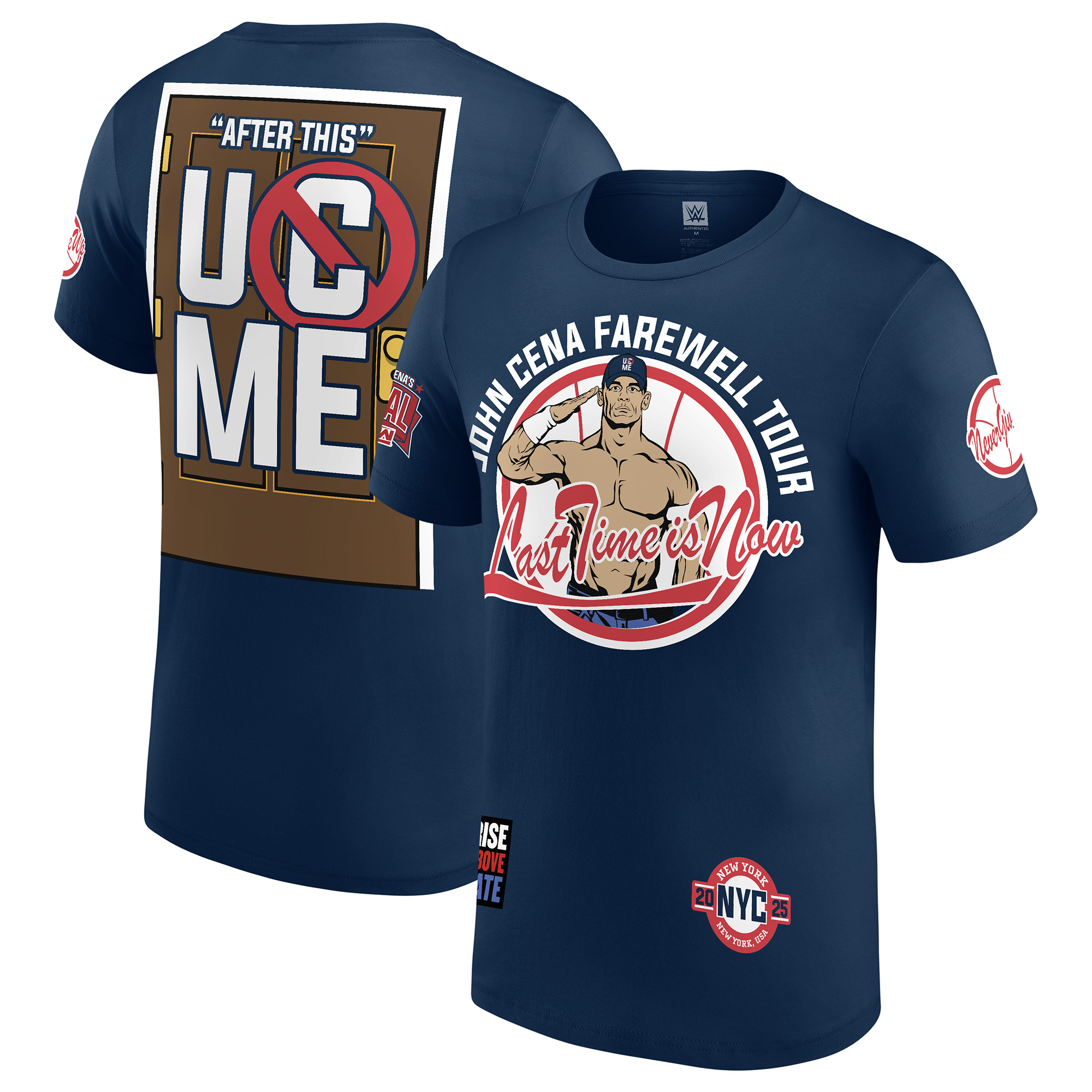 Youth Navy John Cena Farewell Tour 2025 NYC T-Shirt Image