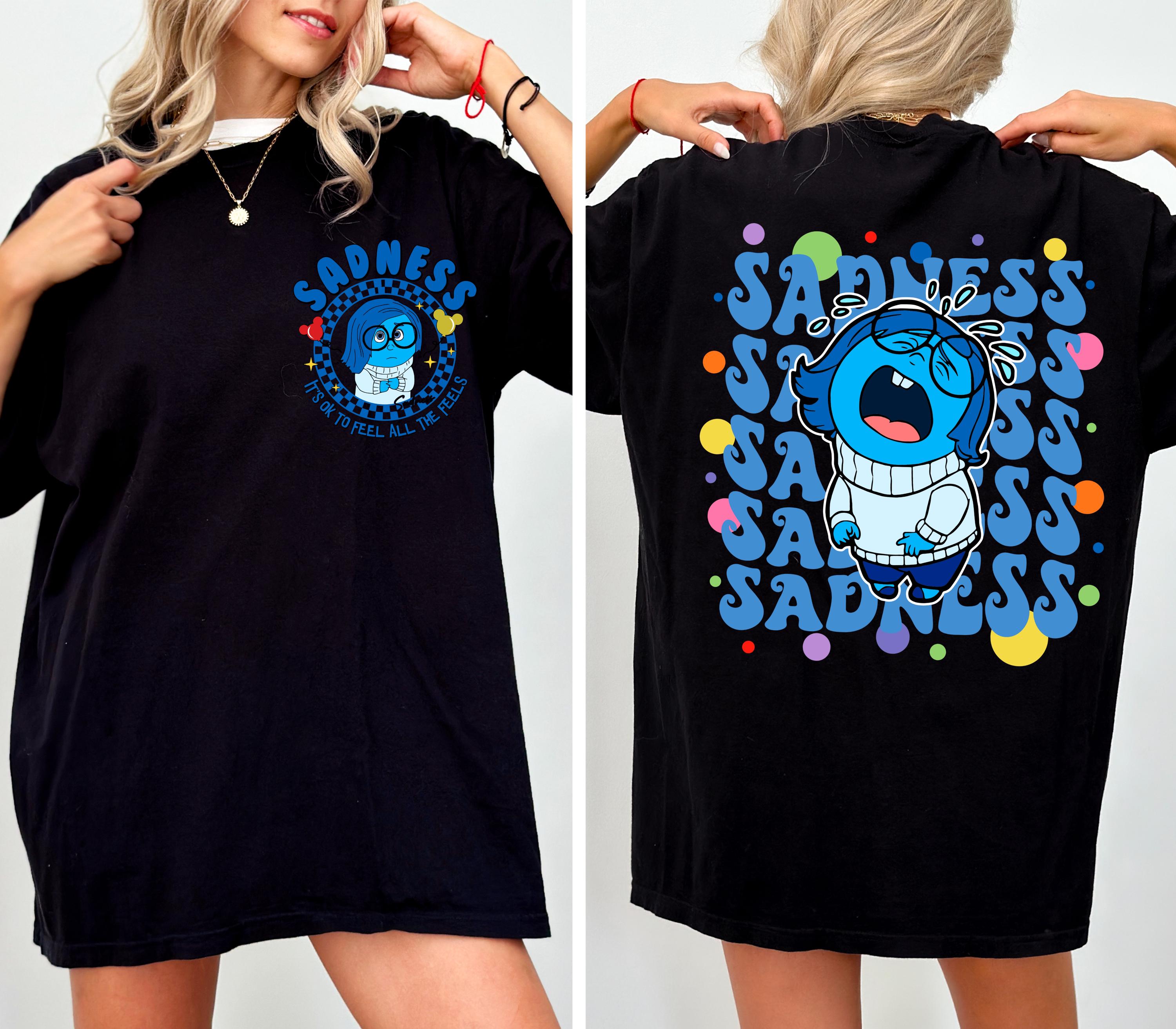 Maglietta Inside Out Sadness, Magliette Inside Out Comfort Colors , Magliette Inside Out Group Matching, Maglietta Disneyland Trip, Maglietta Inside O