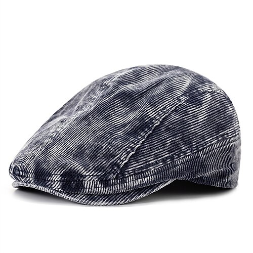 Herren Schiebermütze Ascot-Hut Zeitungsjungenmütze Schwarz Wein Kord Jacquard Mode Lässig Straße Täglich Einfach Verstellbar Sonnenschutz Atmungsaktiv Image