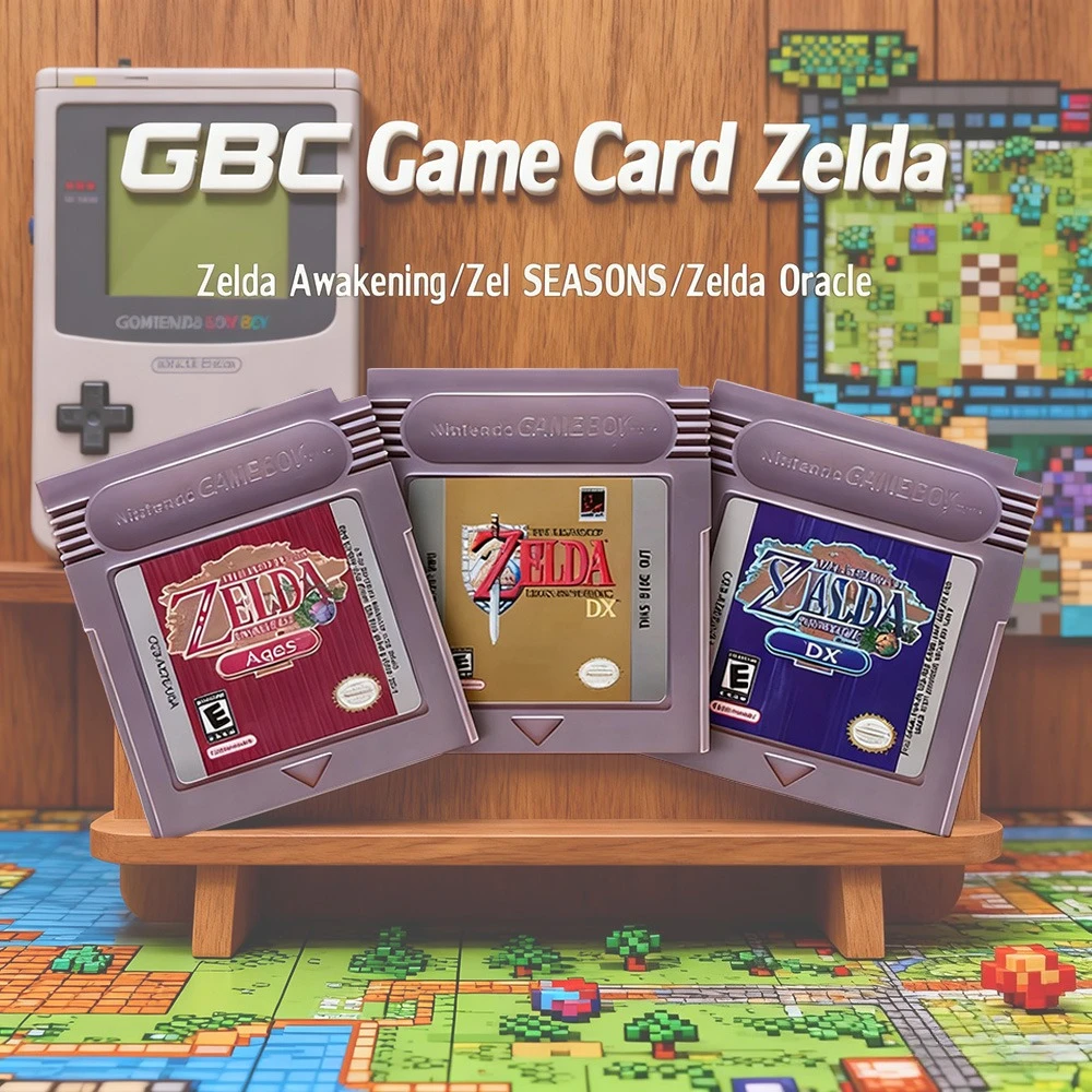 Zelda GBC carte 16 bits cartouche de jeu vidéo carte de Console pour Gameboy éveil Oracle of Seasons jeu classique Version anglaise