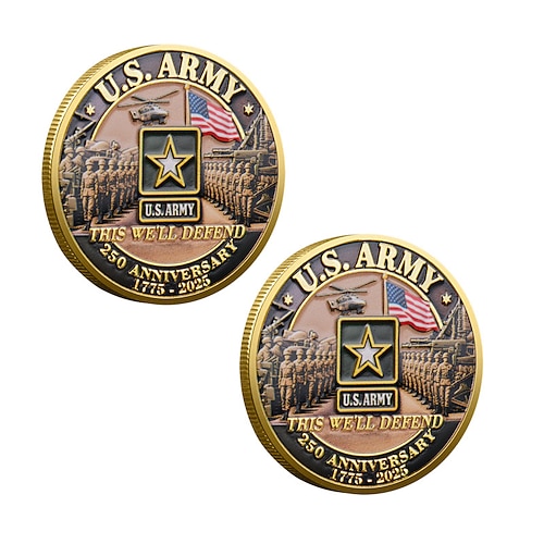 Gedenkmünzen zum 250-jährigen Jubiläum – Design des US Marine Corps, Sammlermünzen, robuste Metallmünzen für Sammler Geschenkidee, patriotisches Militärthema Image