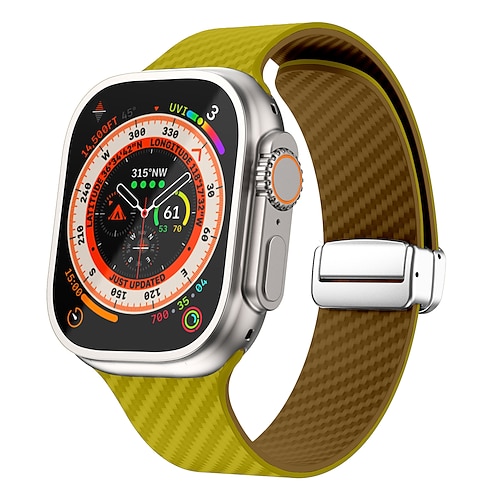 Sportarmband Blumen bedruckt Kompatibel mit Apple Watch Armband 38mm 40mm 41mm 42mm 44mm 45mm 49mm Mehrschichtig Magnetverschluss Zwei Ton Silikon Ersatzarmband für iwatch Ultra 3 2 Series 11 10 9 8 Image