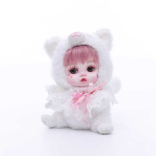 20 cm hochwertige Porzellanbacken Plüsch brauner Bärenhut Puppe Weihnachtsgeschenk Image