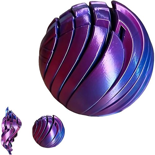 3D-gedruckte Kugel-Fidget-Toys, drehbare Kugel mit Flüssigkeitsfluss und Rotationsdesign, interaktives Spielzeug für Büro, Zuhause und Reisen, Spielzeug zur Stressbewältigung Image