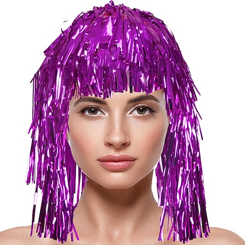 Karnevalsperücke 2026 Blond Rosa Rot Lockig Mittellang Synthetische Festivalperücke Karneval Parade Cosplay-Kostümfrisur für Damen Image