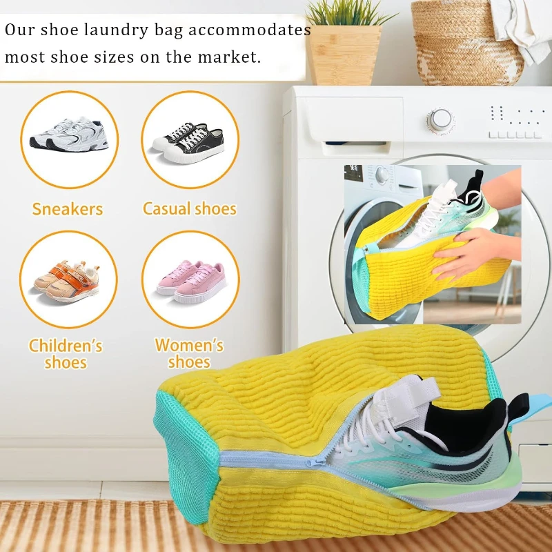 Shoe Washing Machine Bag: Shoe Bag for Washing Machine - Reusable Shoe Cleaning Bag for Sneaker Tennis Shoes Washing Bag
