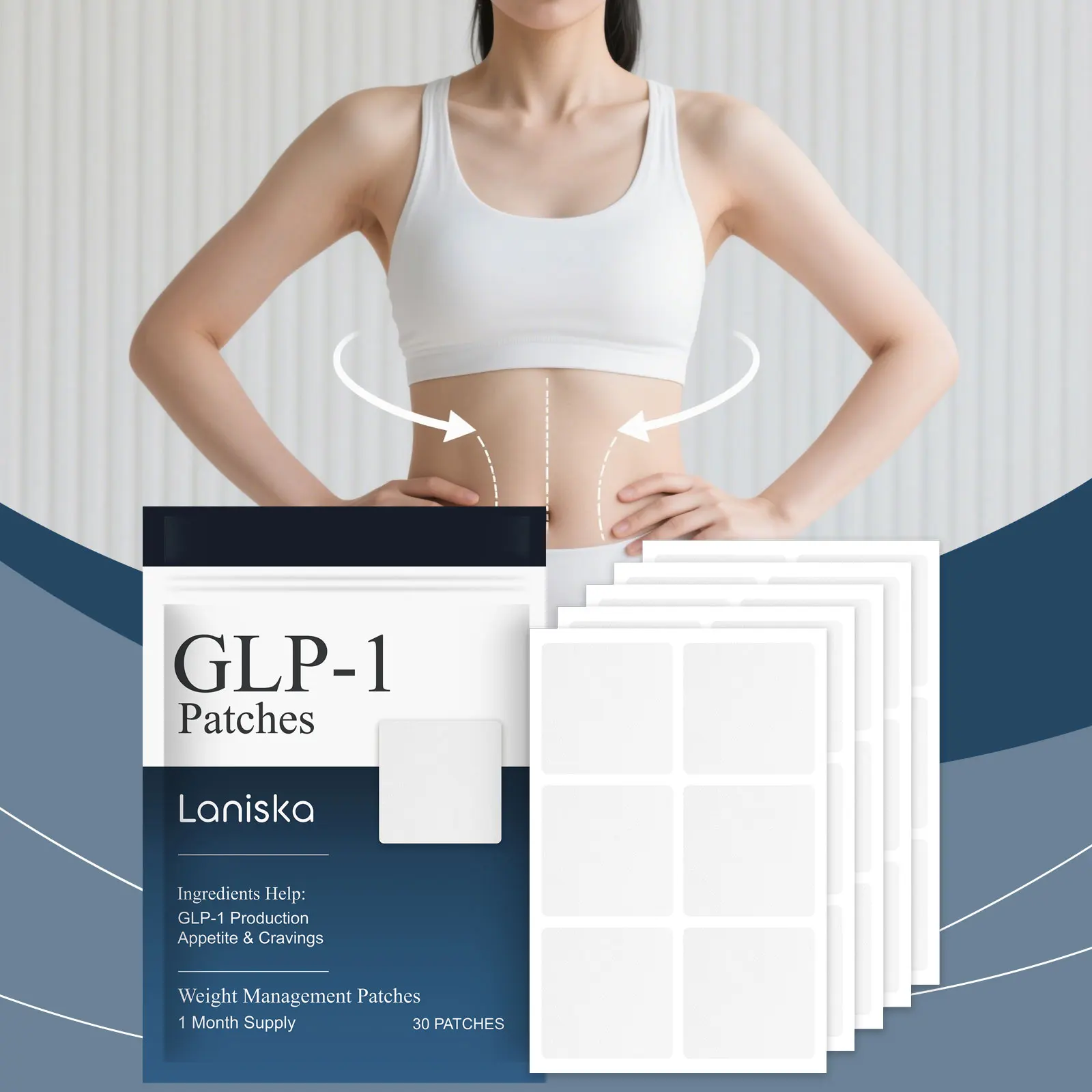 Patch de soin du corps nourrit la peau, éclaircit la silhouette, montre les courbes, patch de soin du corps pratique pour un usage facile