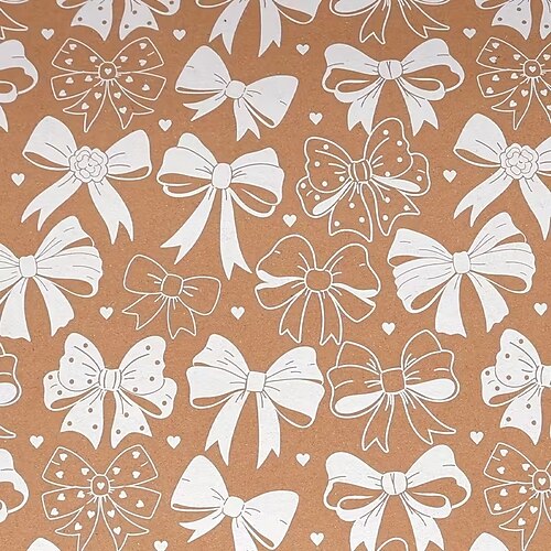 Weißes Weihnachtsgeschenkpapier – rustikales Weihnachtsgeschenkpapier, 43 x 300 cm / 16,92 x 118,11 Zoll große Rolle, Vintage-Kraftpapier, Weihnachtsgeschenkpapier, Weihnachtsdekoration Image