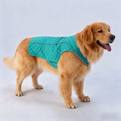 warmer Hundemantel, wasserdichte Hundejacke, Welpen-Wintermantel mit Schnallen, reflektierenden, verstellbaren Hunde-Schneejacken, Fleece-Pullover für mittelgroße bis große Hunde Image
