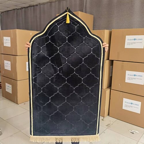 Läuferteppich für Flur und Küche, unregelmäßige Form, weicher, rutschfester Samtteppich, dicker Kurzplüschteppich mit Prägung, rutschfest, ideal für die Heimdekoration Image