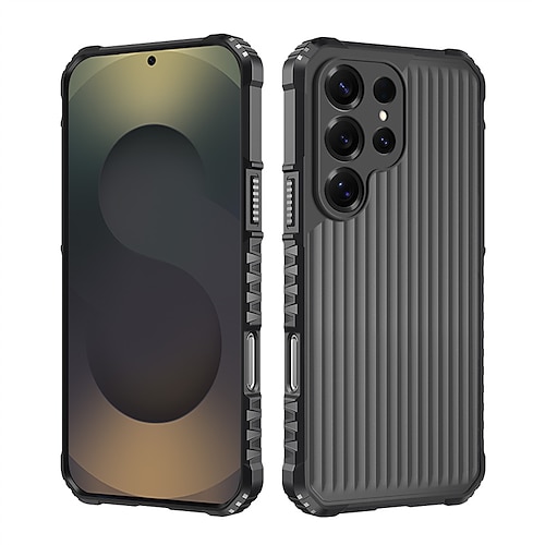 Handy Hülle Handyhüllen Für Samsung Galaxy S25 Ultra Plus S24 Ultra Plus A16 Rückseite Stoßfest Geometrisches Muster TPU PC Image