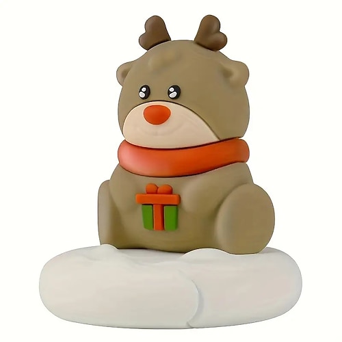 Charmantes 4-in-1-Weihnachts-Handystativ mit verstellbarem Winkel und stabilem Fuß, das als bezaubernde Tischdekoration für Smartphones/Tablets dient und ein ideales festliches Geschenk darstellt.