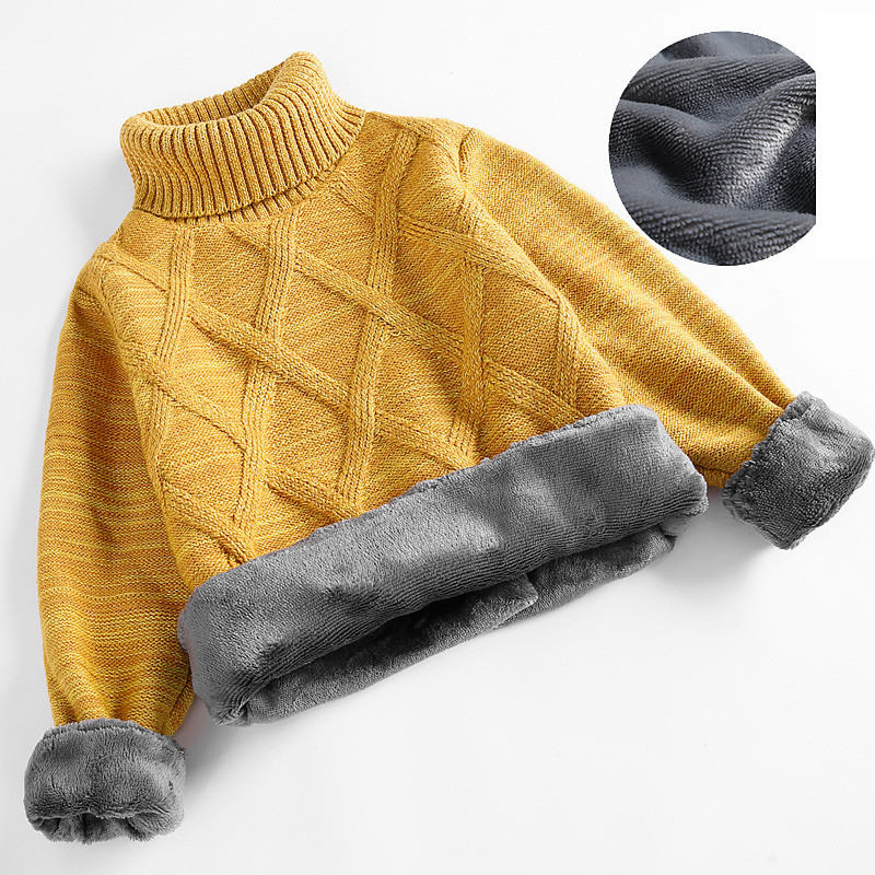 Kids Boys' Turtleneck Sweater Solid Color Long Sleeve Keep Warm Outdoor Fashion Blue Fall Clothes 4-12 Years