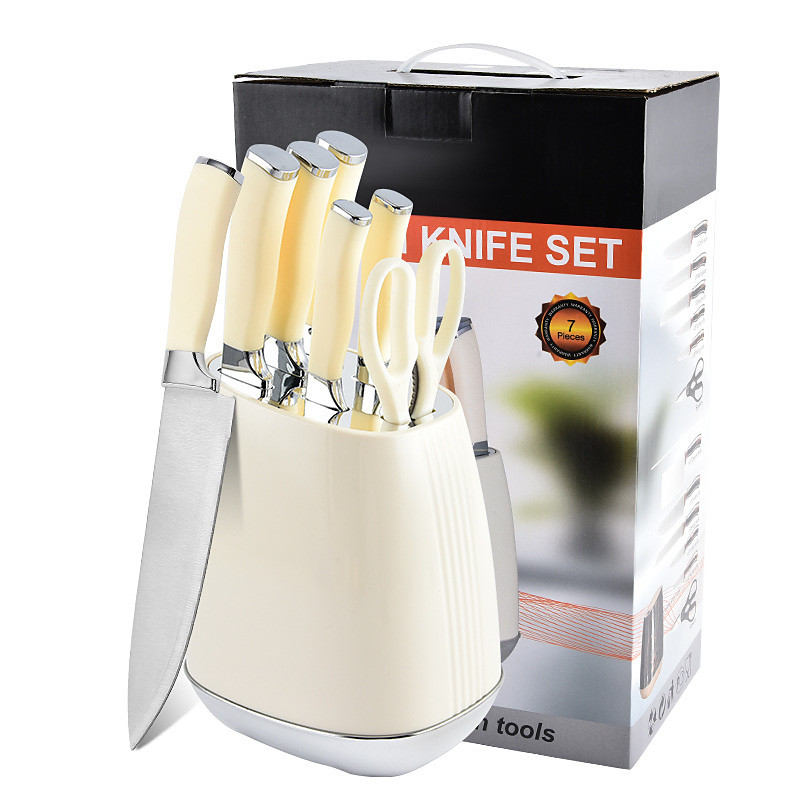 Seven Piece Set Of Weighted Knife Holder Tool Set Kitchen And Household Chef Knife Internet Famous Stainless Steel Tool Set