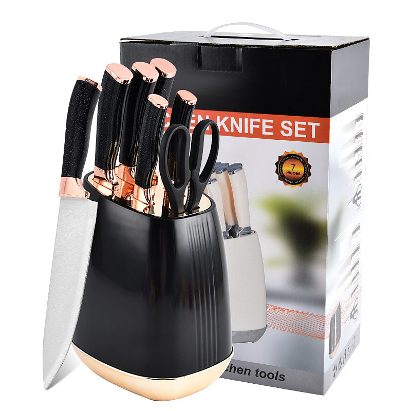 Seven Piece Set Of Weighted Knife Holder Tool Set Kitchen And Household Chef Knife Internet Famous Stainless Steel Tool Set