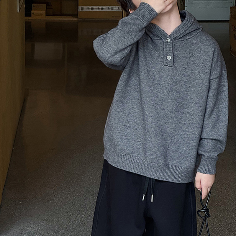 Kids Boys' Pullover Sweater Stripe Long Sleeve Keep Warm Outdoor Fashion Black Fall Clothes 4 years