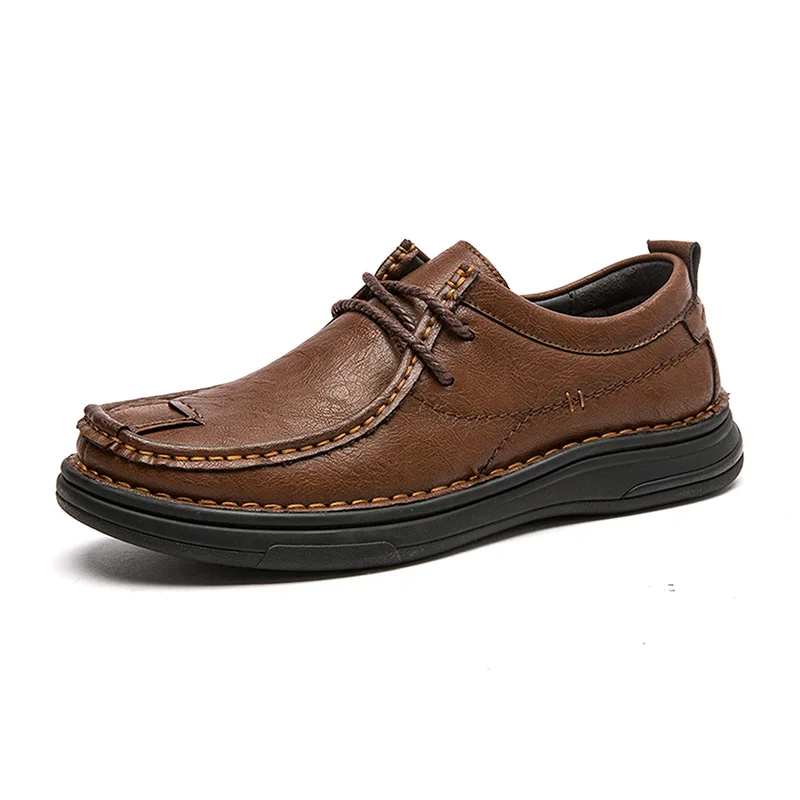 Neue männer Casual Schuhe Plus Größe Echtes Leder männer Schuhe Outdoor männer Flache Schuhe Atmungs Mode Turnschuhe mann Boot Schuhe