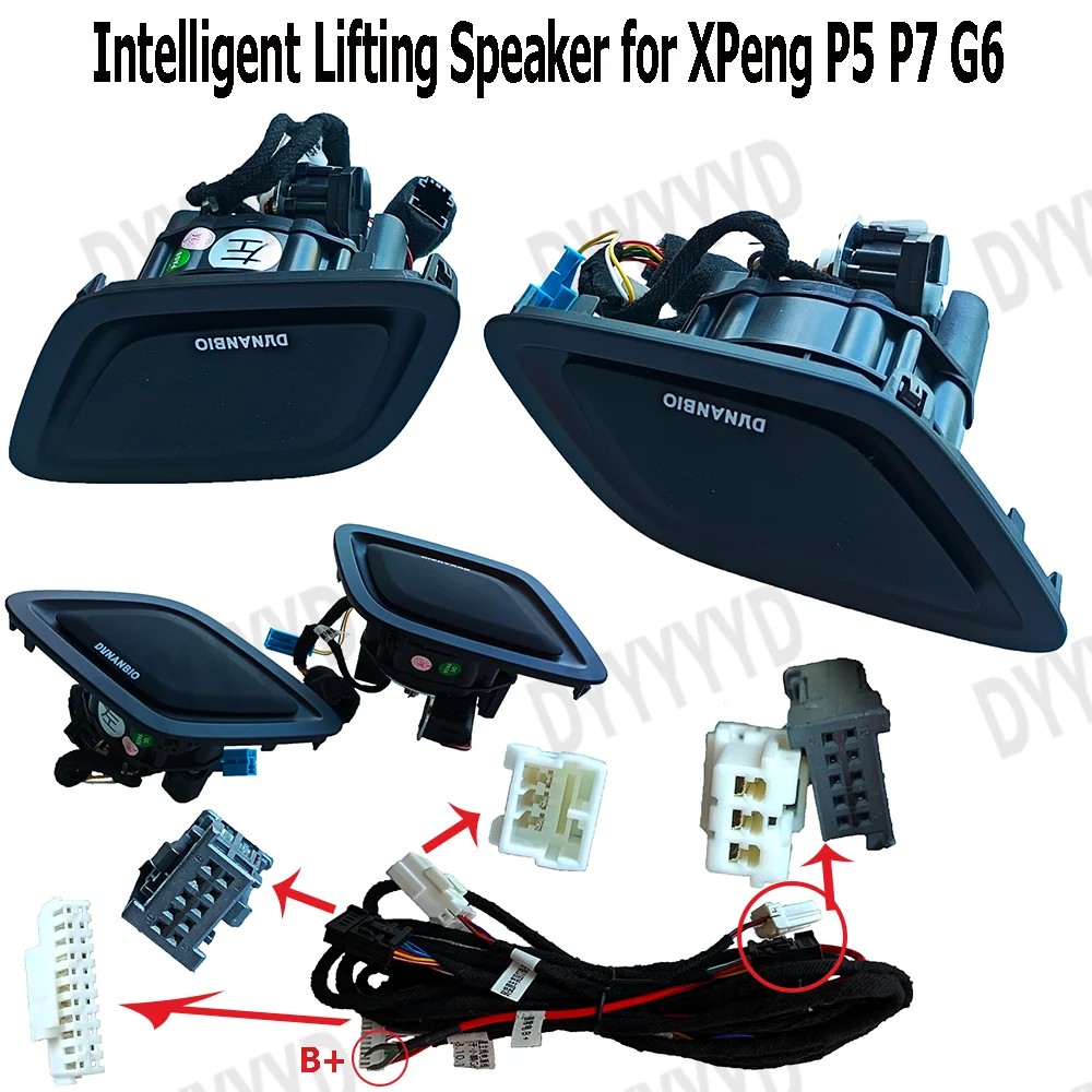 Auto Sound Lautsprecher Refit Kit für XPeng G6 P5 P7 Lifting Center Hochtöner Audio LED Dynamic Umgebungsbeleuchtung Hochtöner Lift Set Image