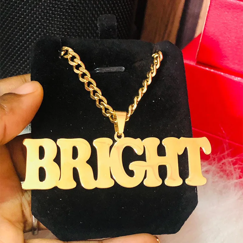 Maßgeschneiderte große Anhänger-Halskette, überhebliche dicke kubanische Kette, Hip-Hop-Personalisierung, Namenskette, Modeschmuck