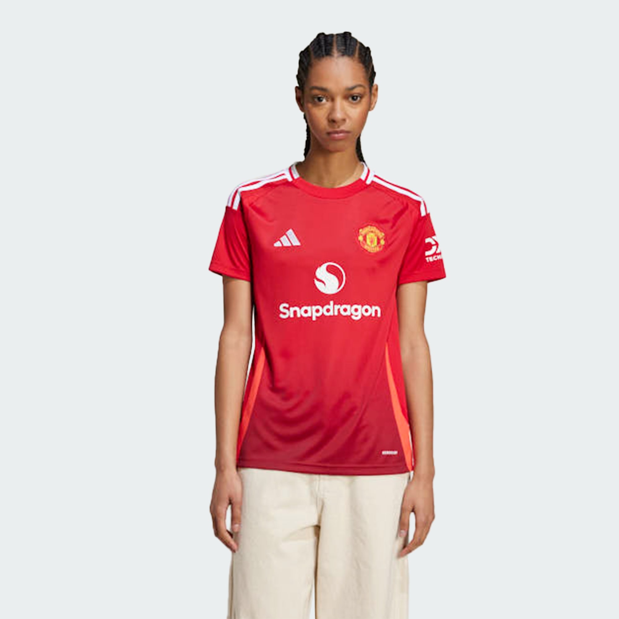 adidas Performance Womens Manchester United 24/25 Home Jersey - Red Recycled Material - Size Small