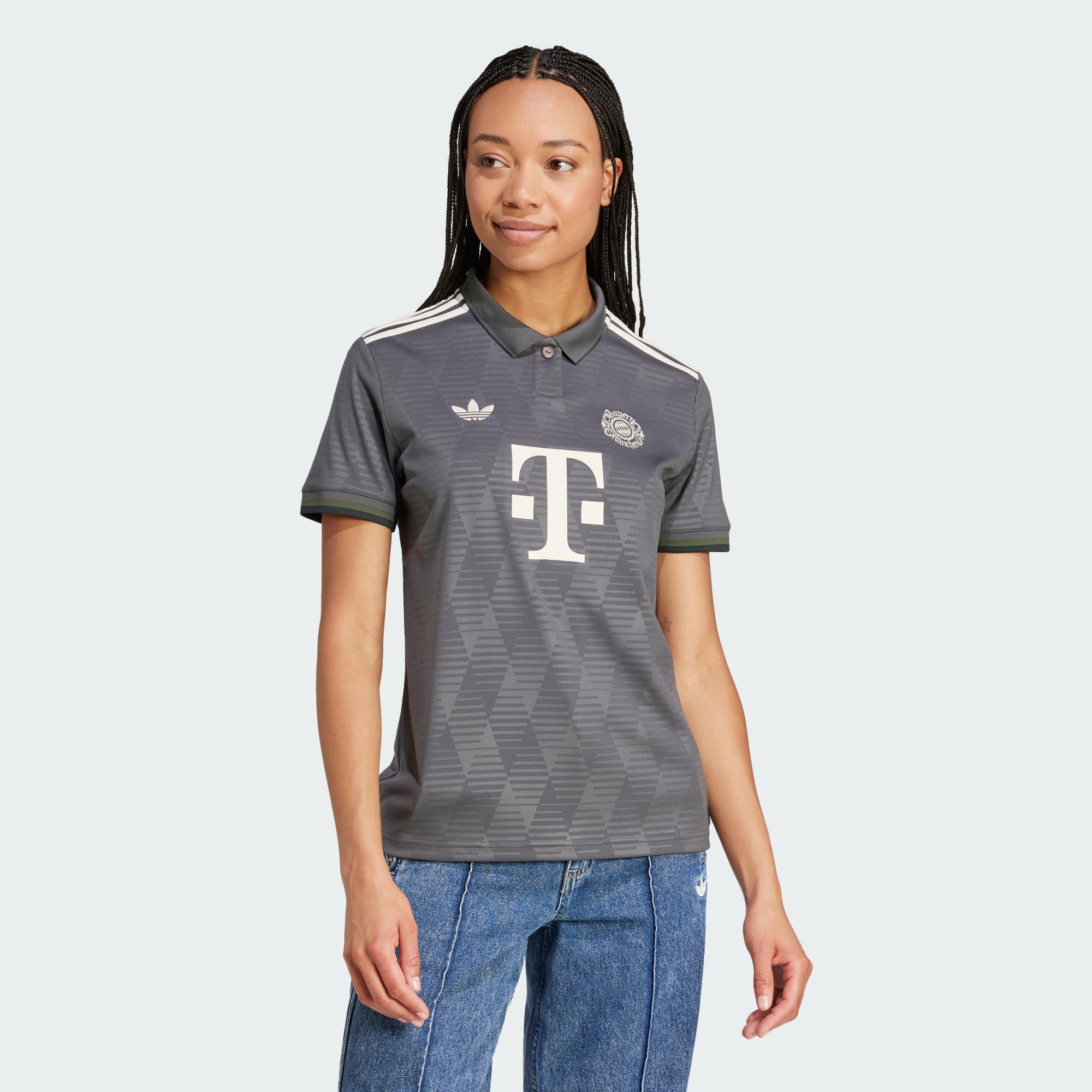 adidas Performance Womens FC Bayern 24/25 Wiesn Jersey - Grey Recycled Material - Size X-small | adidas Performance Sale | Discount Designer Brands