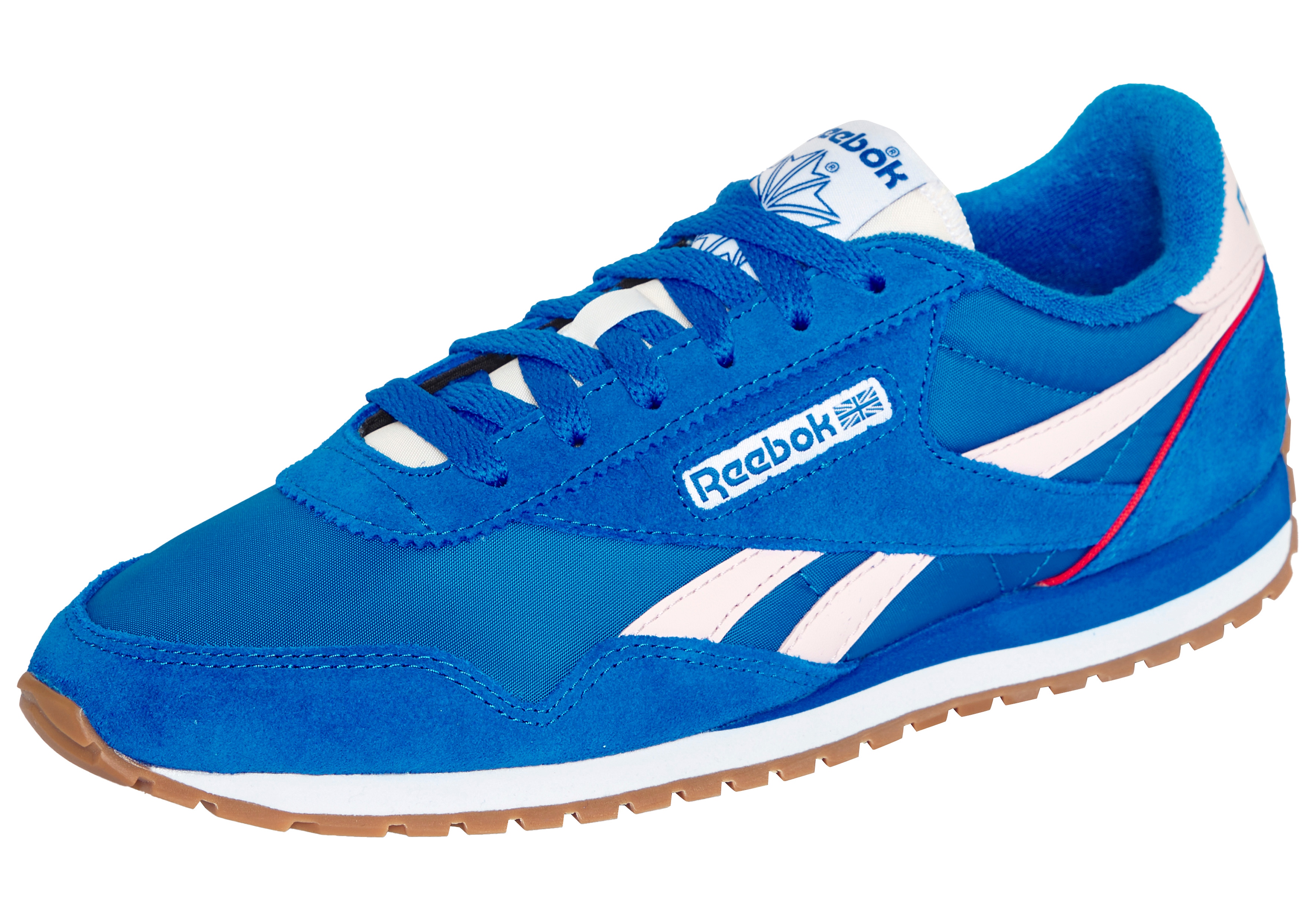Sneaker REEBOK CLASSIC "CLASSIC AZ", Damen, Gr. 42, optimum blau, optimum blau, frosted berry, Leder, Synthetik, Textil, Schuhe Sneaker